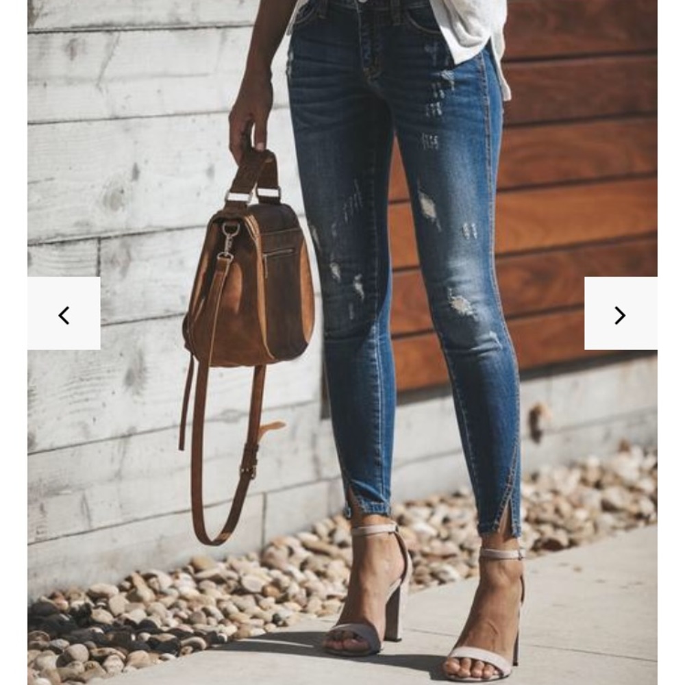 Vici Split Ankle Denim
